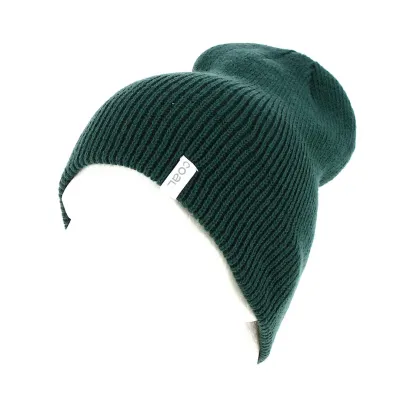 The Flt Green Acrylic Beanie - Coal