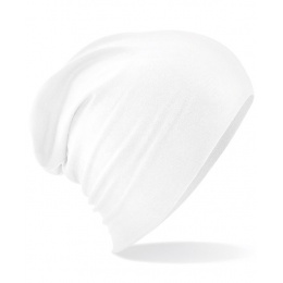White Jersey Long Beanie - Traclet