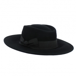 Gambler Felt Wool Hat Black - Traclet