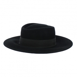 Gambler Felt Wool Hat Black - Traclet