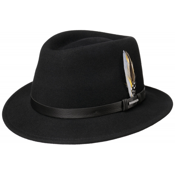 Lindsey Traveller Hat Felt Vitafelt Black - Stetson