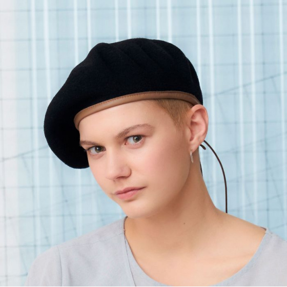 Black Rosa Basque Beret - Heritage by Laulhère