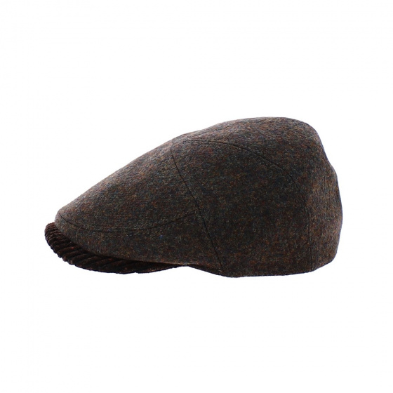 Casquette homme Plate Marron Chiné - Traclet