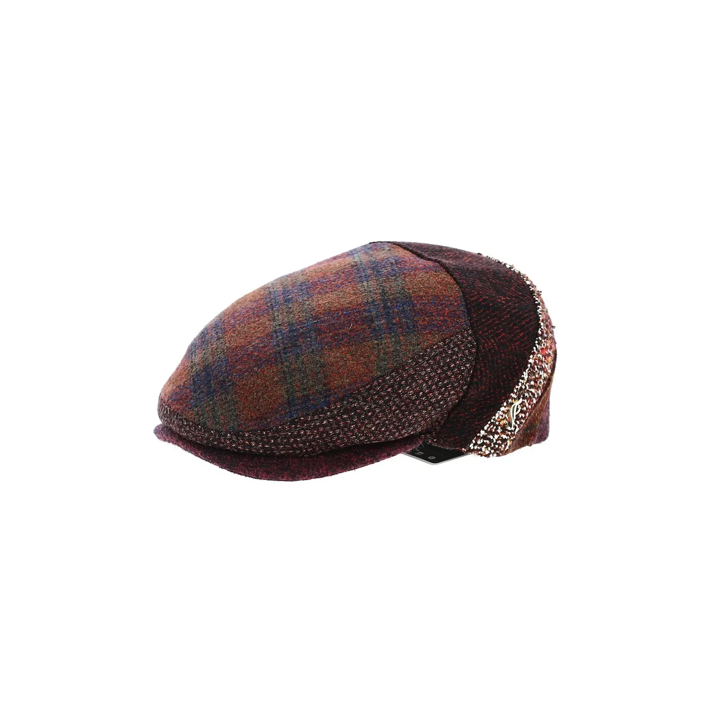 Casquette plate Patchwork Laine Brique - Flechet