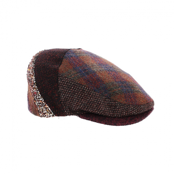 Flat Cap Patchwork Brick Wool - Flechet