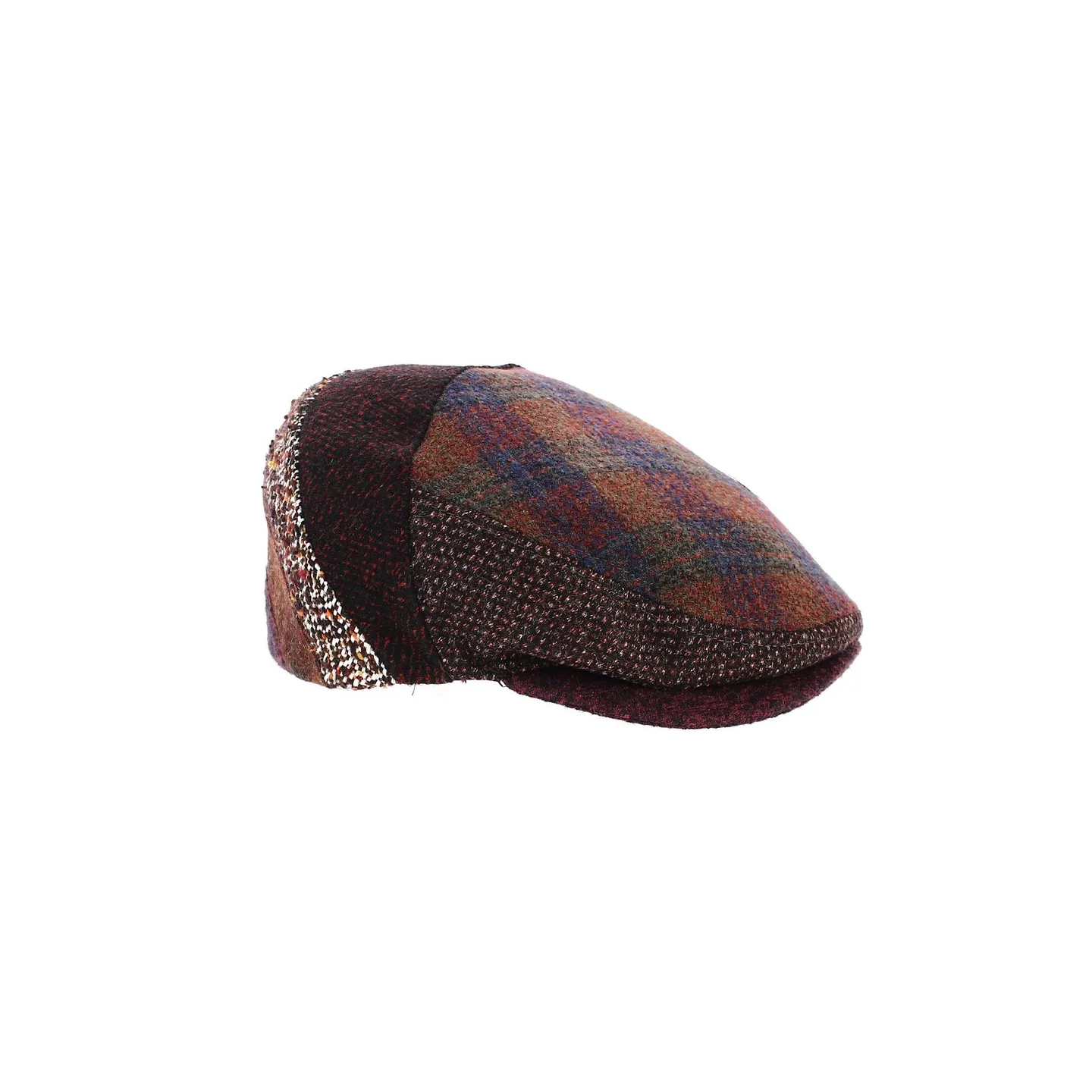 Casquette plate Patchwork Laine Brique - Flechet