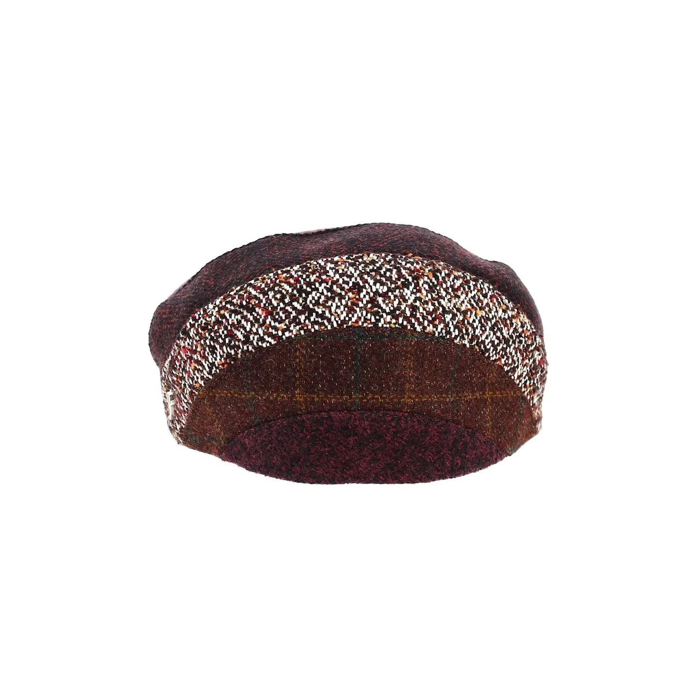 Casquette plate Patchwork Laine Brique - Flechet