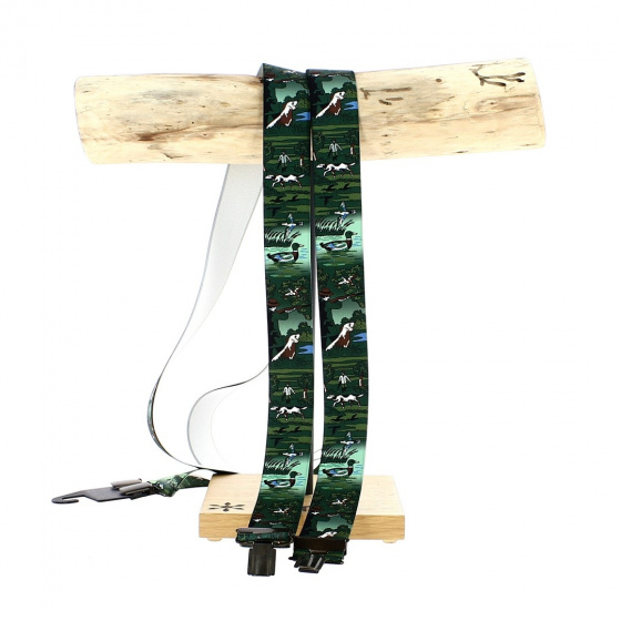 Bretelles Chasseur Motif chien & canard - Traclet