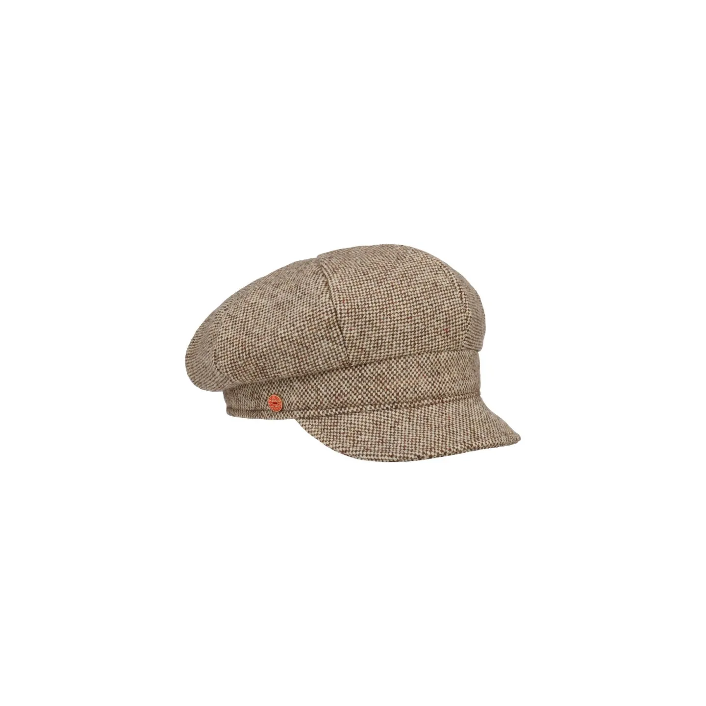 Casquette Gavroche Coco Tweed Marron & Beige