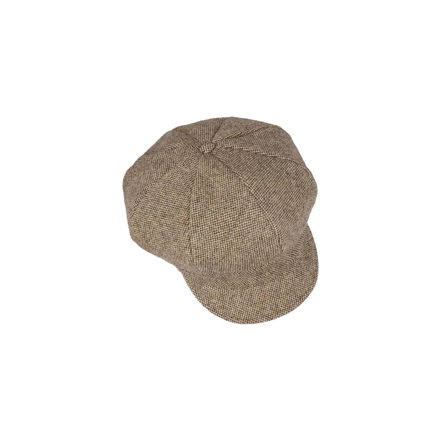 Casquette Gavroche Coco Tweed Marron & Beige   Reference : 4019 | Chapellerie Traclet