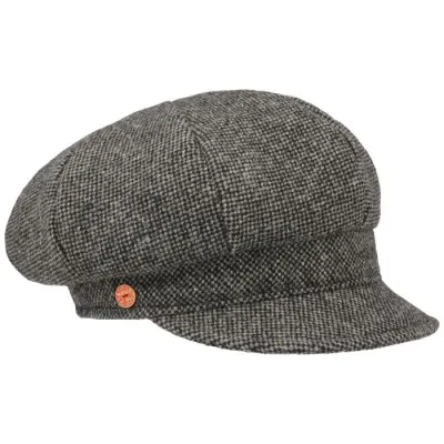 Casquette Gavroche Tweed Coco - Gris - Boutique Traclet Reference : 6278 | Chapellerie Traclet