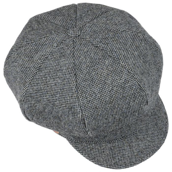 Casquette Gavroche Coco tweed bleu - Mayser Casquette Gavroche Coco tweed bleu - Mayser