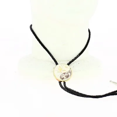 Bolo Tie Texas Argent & Or