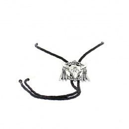 Silver Bull Head Bolo Tie