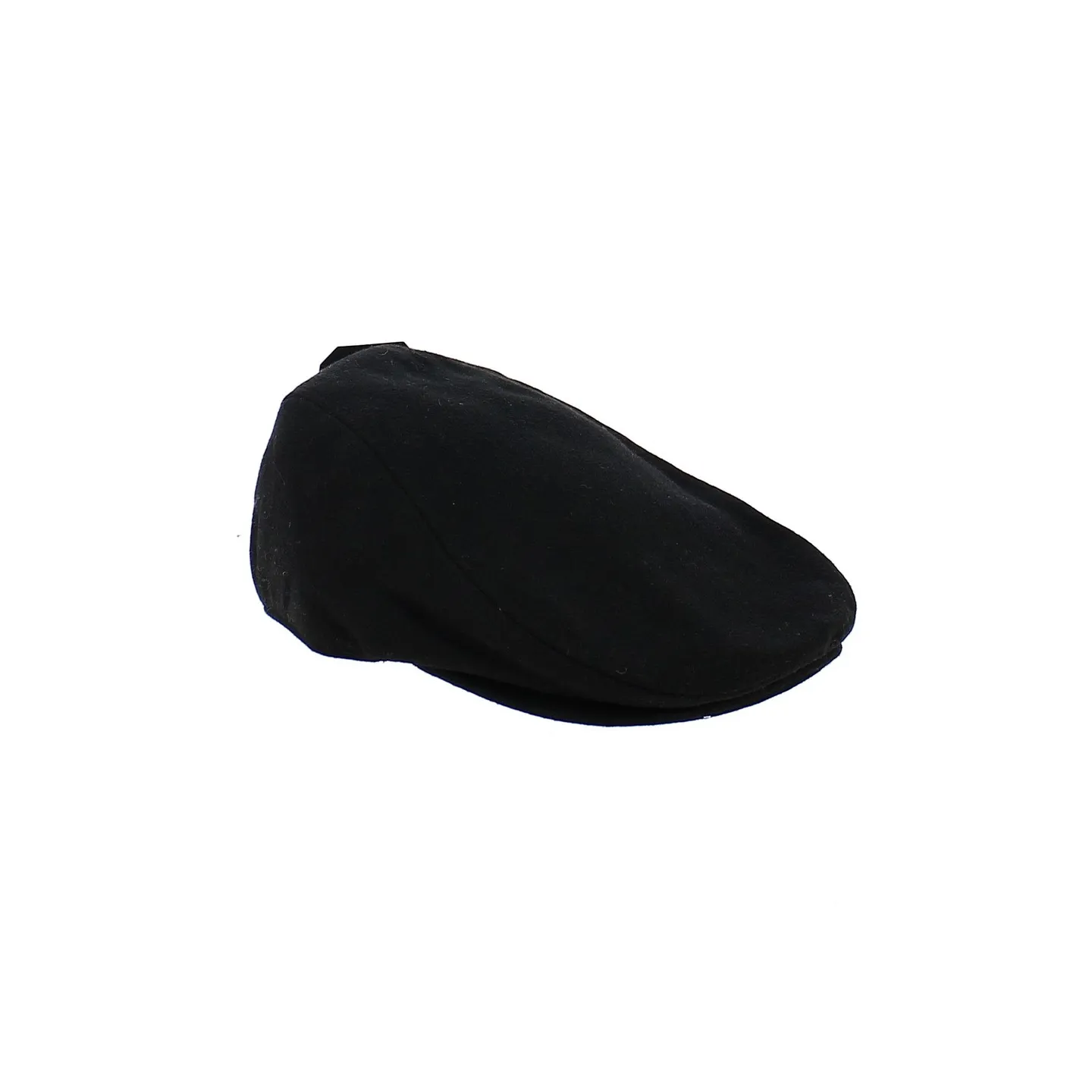 Flat cap wool & polyester black - Traclet