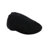 Flat cap wool & polyester black - Traclet
