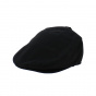 Casquette plate laine & polyester noir - Traclet