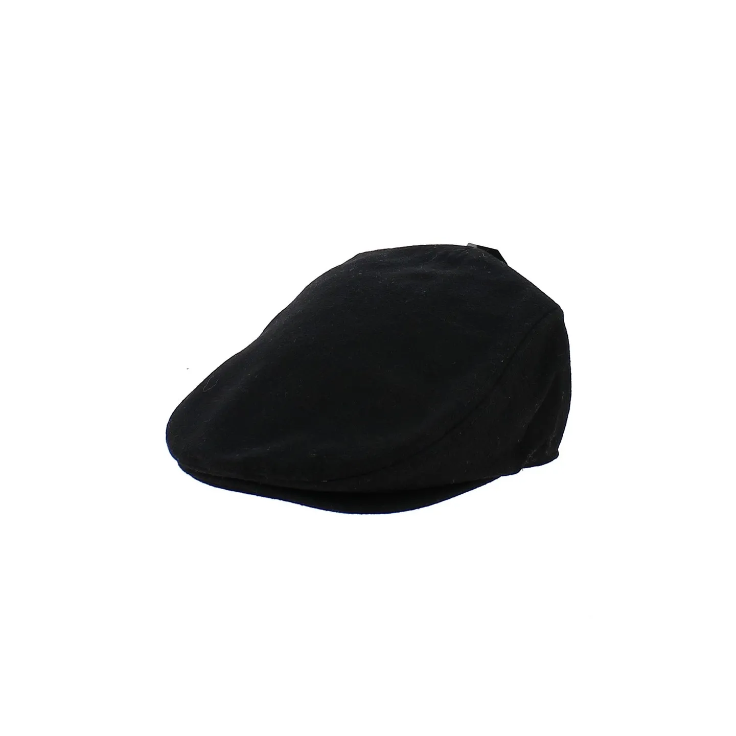 Flat cap wool & polyester black - Traclet