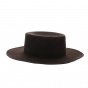 Brown wool felt Matador boater - Traclet