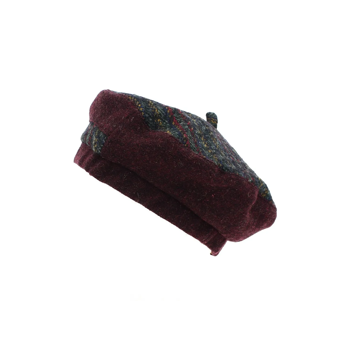 Wool beret Bordeaux and Multicolor - Traclet