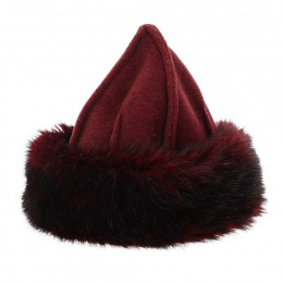 Toque Chaponik Polar Bordeaux and Faux Fur - Traclet