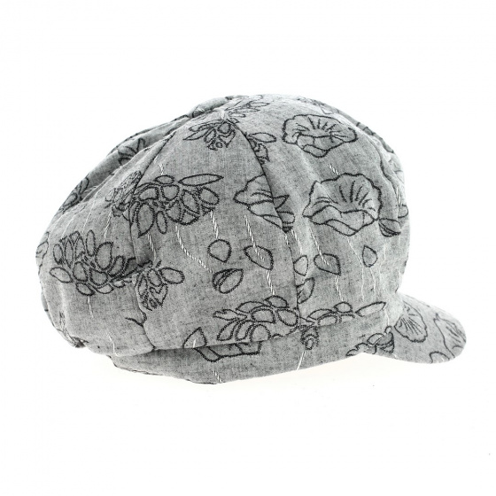 Edelweiss Cotton Retro Summer Newsboy Cap Grey - Traclet