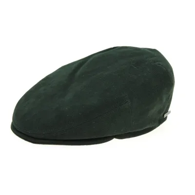 Dark Green Cotton Soft Kent Flat Cap - Stetson Reference: 10769 | Traclet Hat Shop
