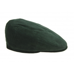 Kent Soft Cotton Flat Cap Dark Green- Stetson