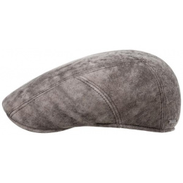 Duck Bill Cap Lambskin Grey Leather - Stetson