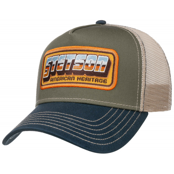 American Heritage Olive Trucker Cap- Stetson