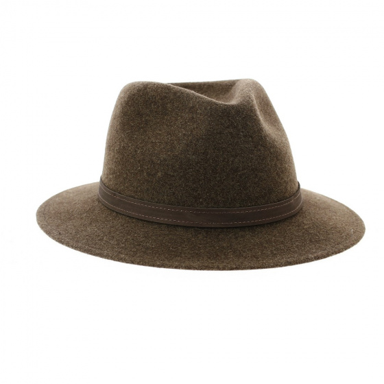 Chapeau Traveller Nassau Feutre Laine Marron- Traclet