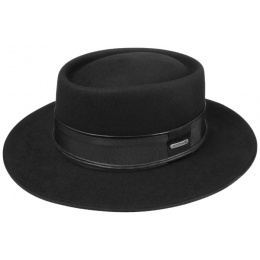 Stetson Black Fur Felt Gambler Hat - Ankara