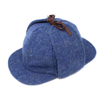 Sherlock Holmes Blue Tweed Cap - Hanna Hats Reference: 14304 | Traclet Hat Shop