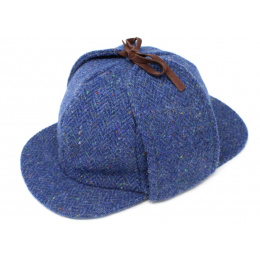 Sherlock Holmes Tweed Cap Blue - Hanna Hats