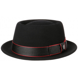 Oakton PorkPie Hat Wool & Cashmere Black - Stetson