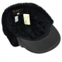 Adventurer Cap / Ushanka Leather & Sheepskin Black - Traclet