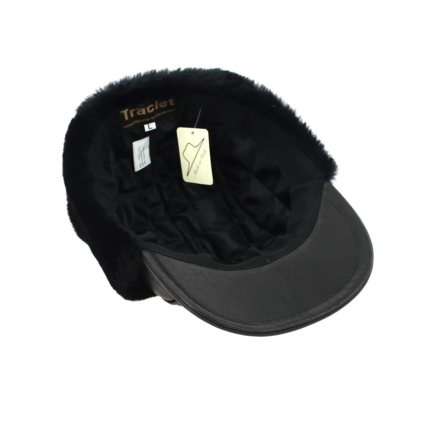 Adventurer Cap / Ushanka Leather & Sheepskin Brown - Traclet Reference: 7818 | Traclet Millinery
