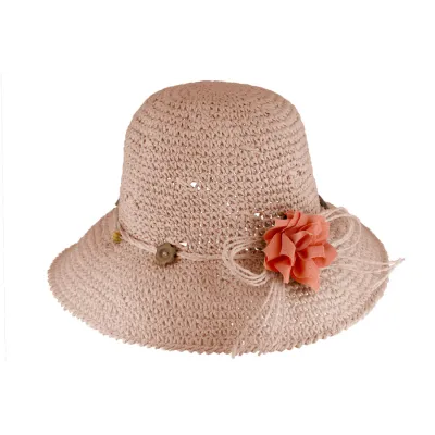 Chapeau Cloche Acquaviva paille papier mauve- Traclet