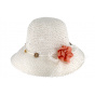 Acquaviva white paper straw cloche hat - Traclet