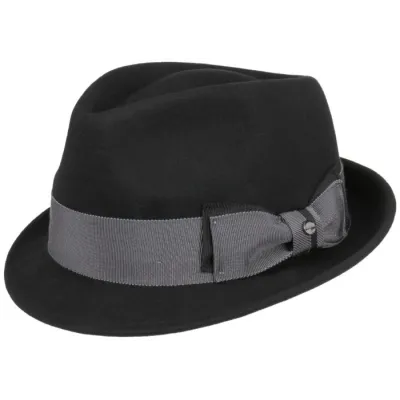 Chapeau Trilby Benoît Feutre Laine Noir - Stetson