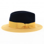 Fedora hat felt wool Venice blue & yellow - Traclet
