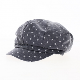 Gavroche Retro Summer Cap La Mozuky Cotton Blue - Traclet