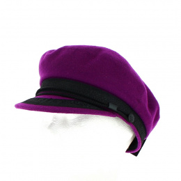Camaret Sailor Cap Plum Wool - Traclet