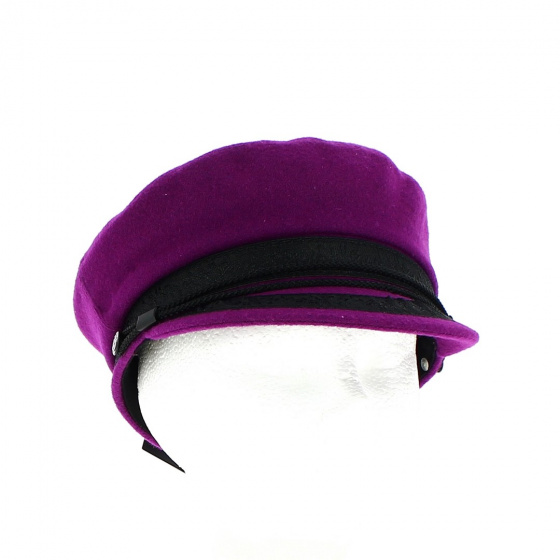 Camaret Sailor Cap Plum Wool - Traclet