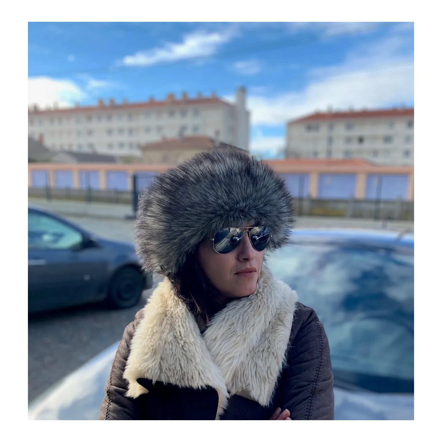 Gray Irena Leather Toque for women - Traclet Reference: 757 | Traclet Hat Shop