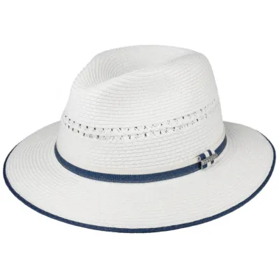White Viscose Alfa Fedora Hat - Stetson Reference: 12115 | Traclet Hat Shop