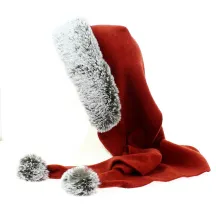 Capuche Norell Polaire Fausse Fourrure Brique - Traclet