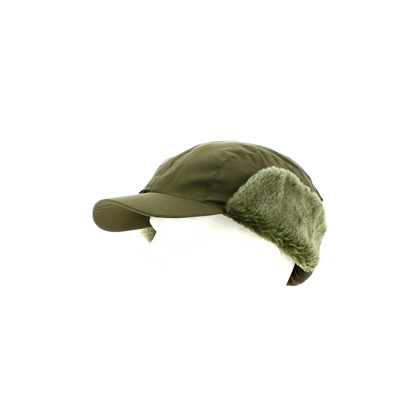 Reversible Khaki & Orange Earmuff Cap - Traclet