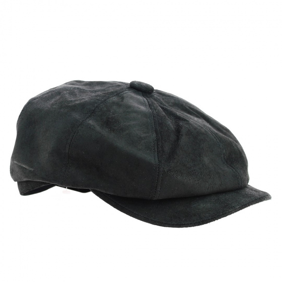Hatteras Pico Leather Cap Black- Jaxon Hatteras Pico Leather Cap Black- Jaxon