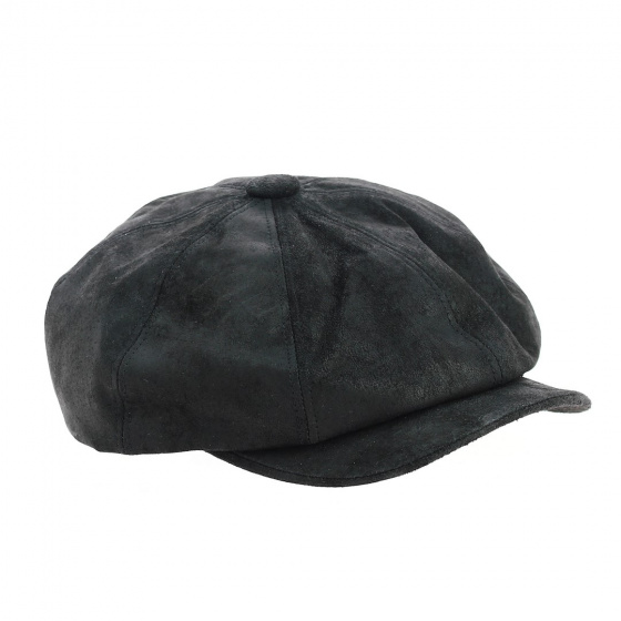 Casquette Hatteras Pico Cuir Noir- Jaxon